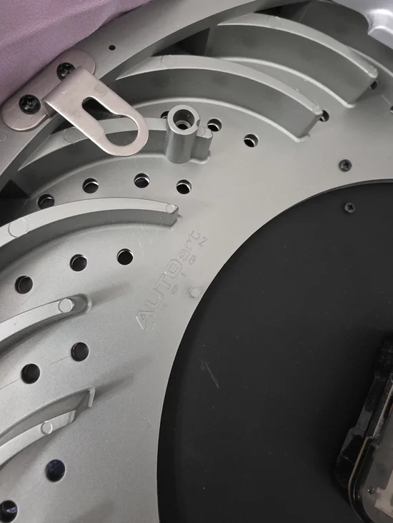 Silver & Gold Brake Disc Wall Clock - Modern Automotive Decor - Picture 4 of 4